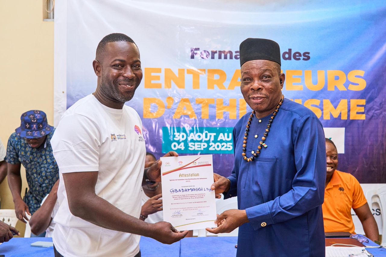 You are currently viewing Athlétisme – Formation : 24 entraîneurs béninois certifiés Niveau 1 par World Athletics