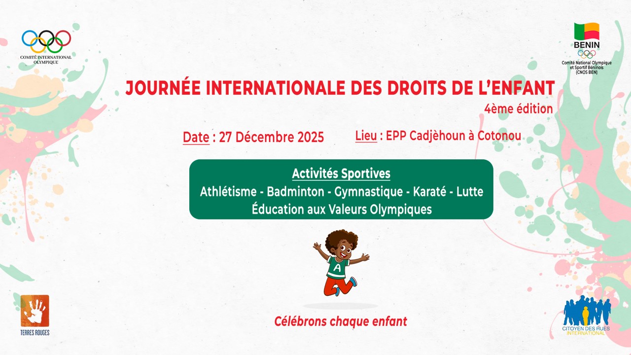 Lire la suite à propos de l’article Journée des Droits de l’Enfant : le CNOS-BEN célèbre la jeunesse par le sport