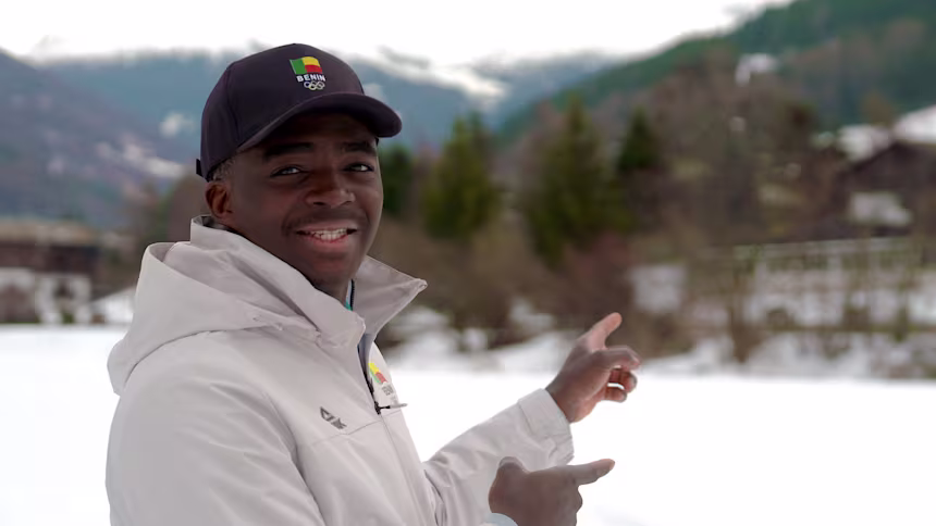 Nathan Tchibozo JO hiver 2026 en slalom géant sur la piste Stelvio à Bormio