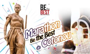 Marathon Be the Best de Cotonou 2026 avec les coureurs au départ dans la ville de Cotonou