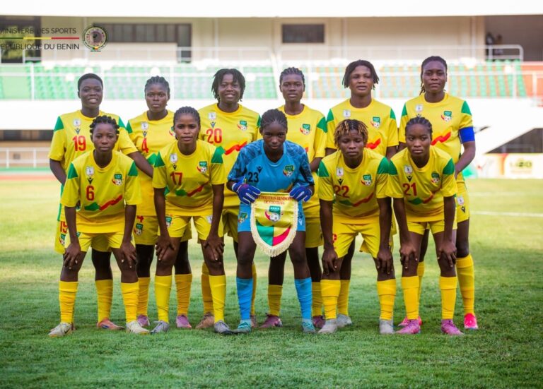Amazones U20 Bénin éliminatoires Mondial 2026 célébrant leur victoire face à l’Égypte