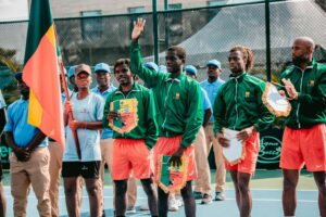 Coupe Davis Bénin Salvador au Sofitel Cotonou avec Alexis Klegou en action