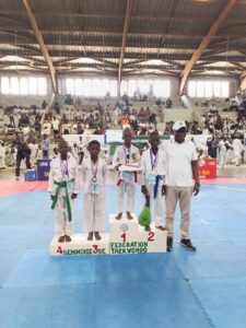 Tournoi de l’Unité de taekwondo 2026 au Hall des Arts de Cotonou avec les jeunes athlètes en compétition