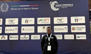 Tania Anita Dadélé arbitre internationale au Championnat du monde indoor de tambourin Rome 2026