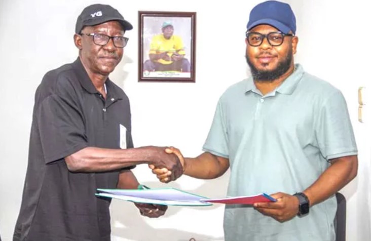 Salim Bio Nigan nouveau président de la Fédération béninoise de pétanque lors de sa prise de fonction