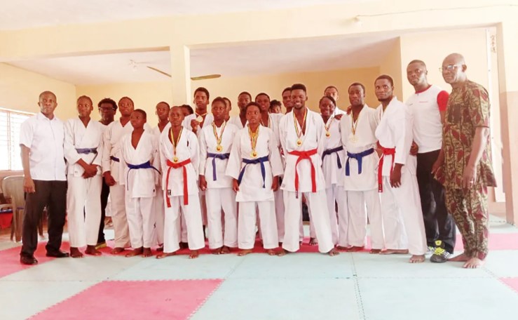 Inter-ligues de karaté au Bénin au Dojo Shihan Benjamin Soudé de Parakou